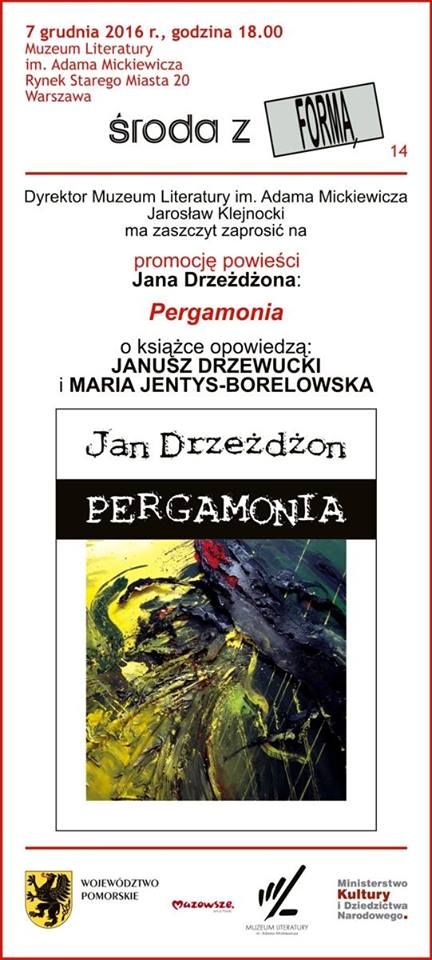 4 edycja "środy z FORMĄ", z: Januszem Drzewuckim i Marią Jentys-Borelowską