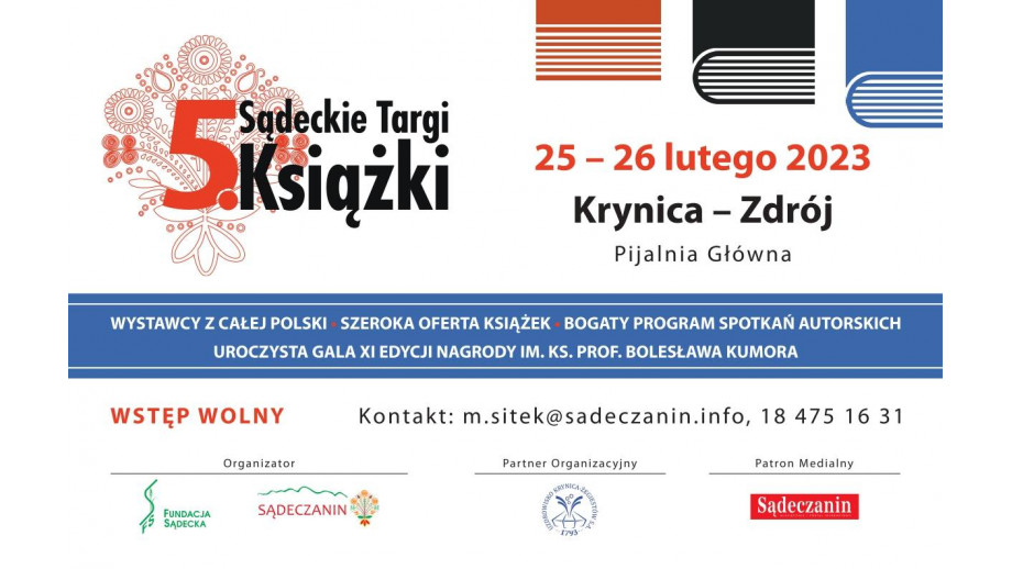5. Sądeckie Targi Książki odbędą się w lutym