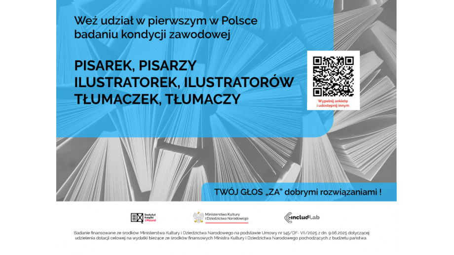 Badanie kondycji zawodowej twórców i twórczyń literatury – zapraszamy do udziału