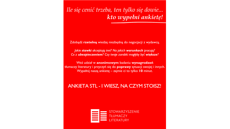 Badanie wynagrodzeń tłumaczy literatury 2022