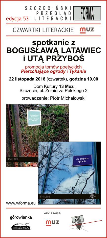 Czwartki Literackie, "13 muz", Bogusława Latawiec, UtąaPrzyboś,