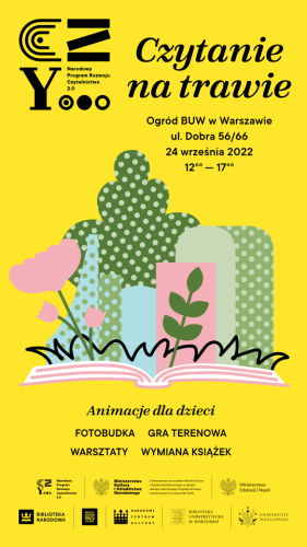Czytanie na trawie w Ogrodzie BUW już 24 września!