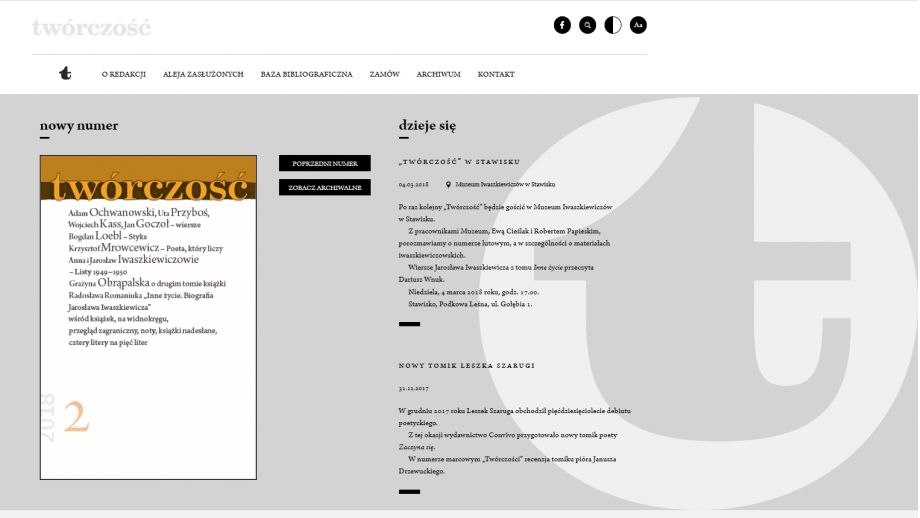 "Twórczość" - strona internetowa