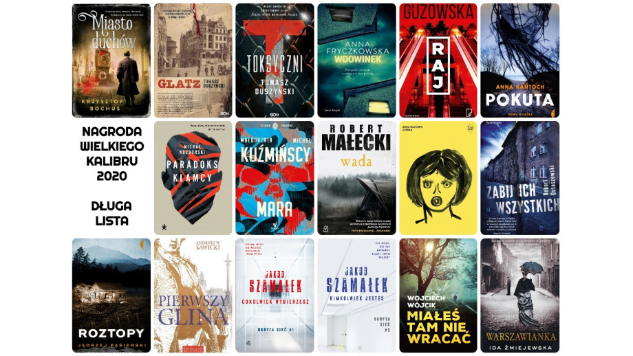 Długa lista nominowanych do Nagrody Wielkiego Kalibru 2020