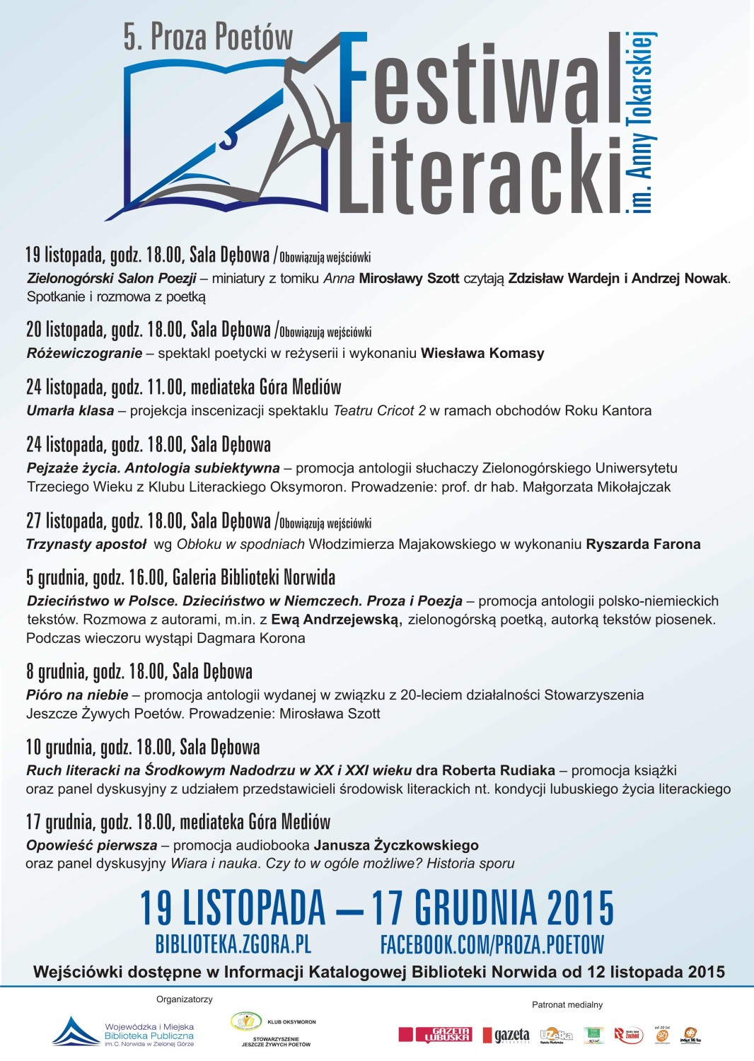  Festiwal Literacki im. Anny Tokarskiej, „Proza Poetów”,