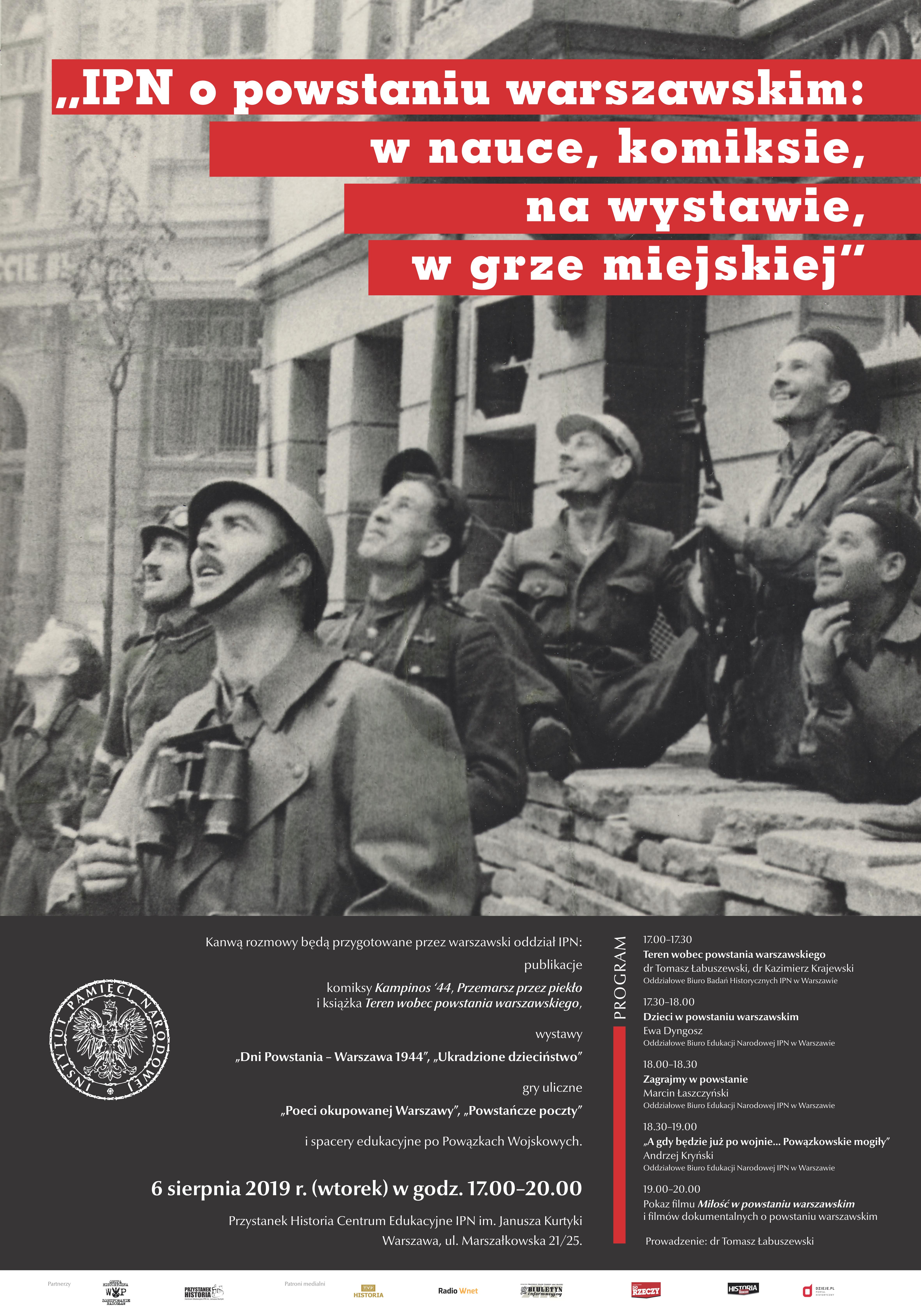 „IPN o Powstaniu Warszawskim: w nauce, w komiksie, na wystawie, w grze miejskiej"
