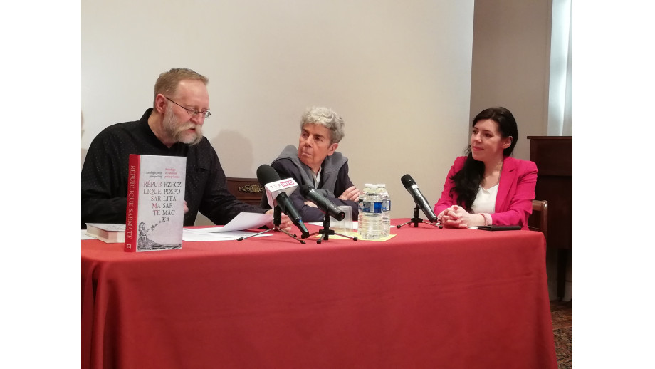 Jacek Kowalski i Chantal Delsol w Bibliotece Polskiej w Paryżu