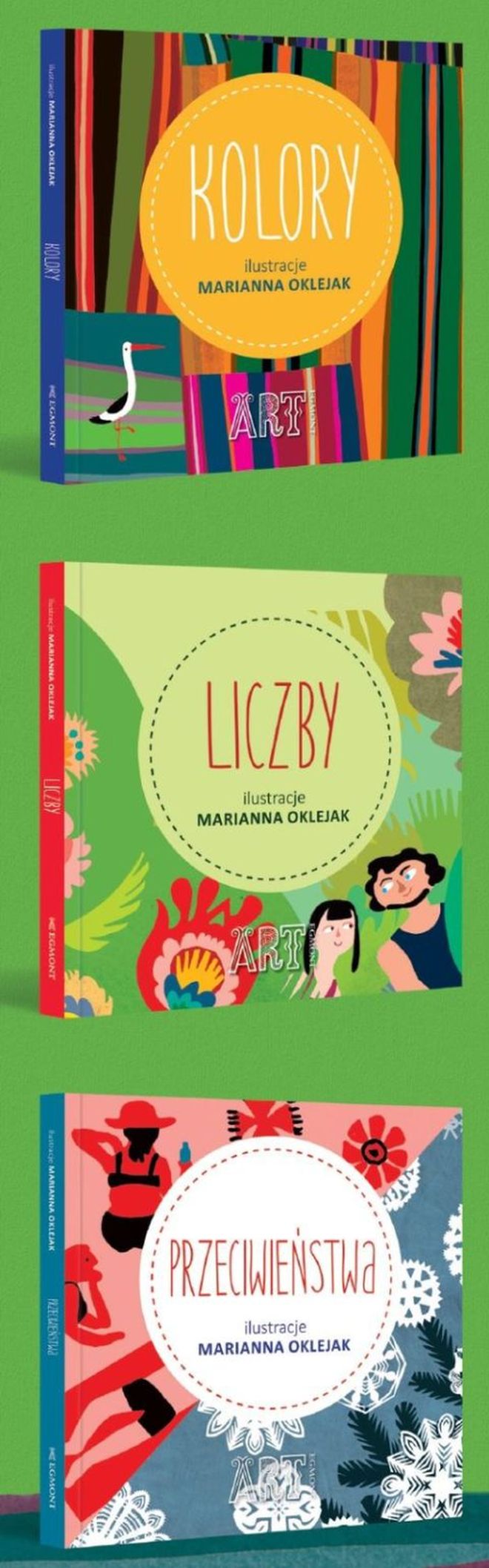 „Kolory”, „Liczby”, „Przeciwieństwa”, Art Egmont 