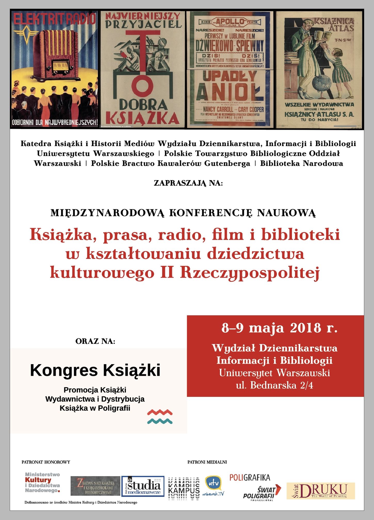 Kongres Książki, „Książka, prasa, radio, film i biblioteki w kształtowaniu dziedzictwa kulturowego II Rzeczypospolitej".