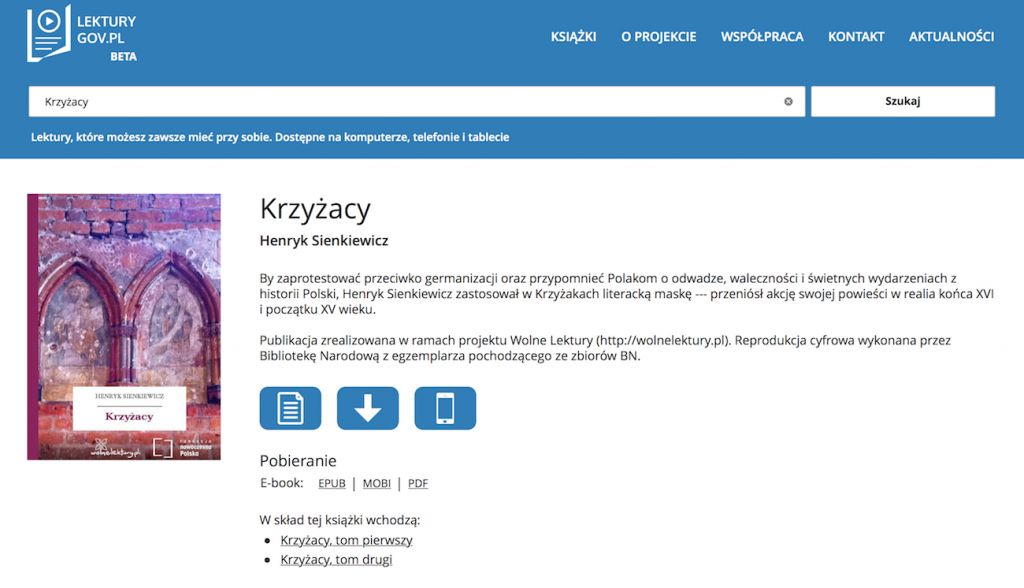 Wirtualna biblioteka lektur szkolnych 