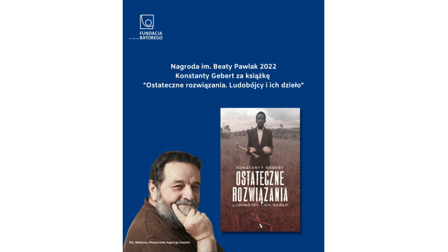 Konstanty Gebert z Nagrodą im. Beaty Pawlak 2022