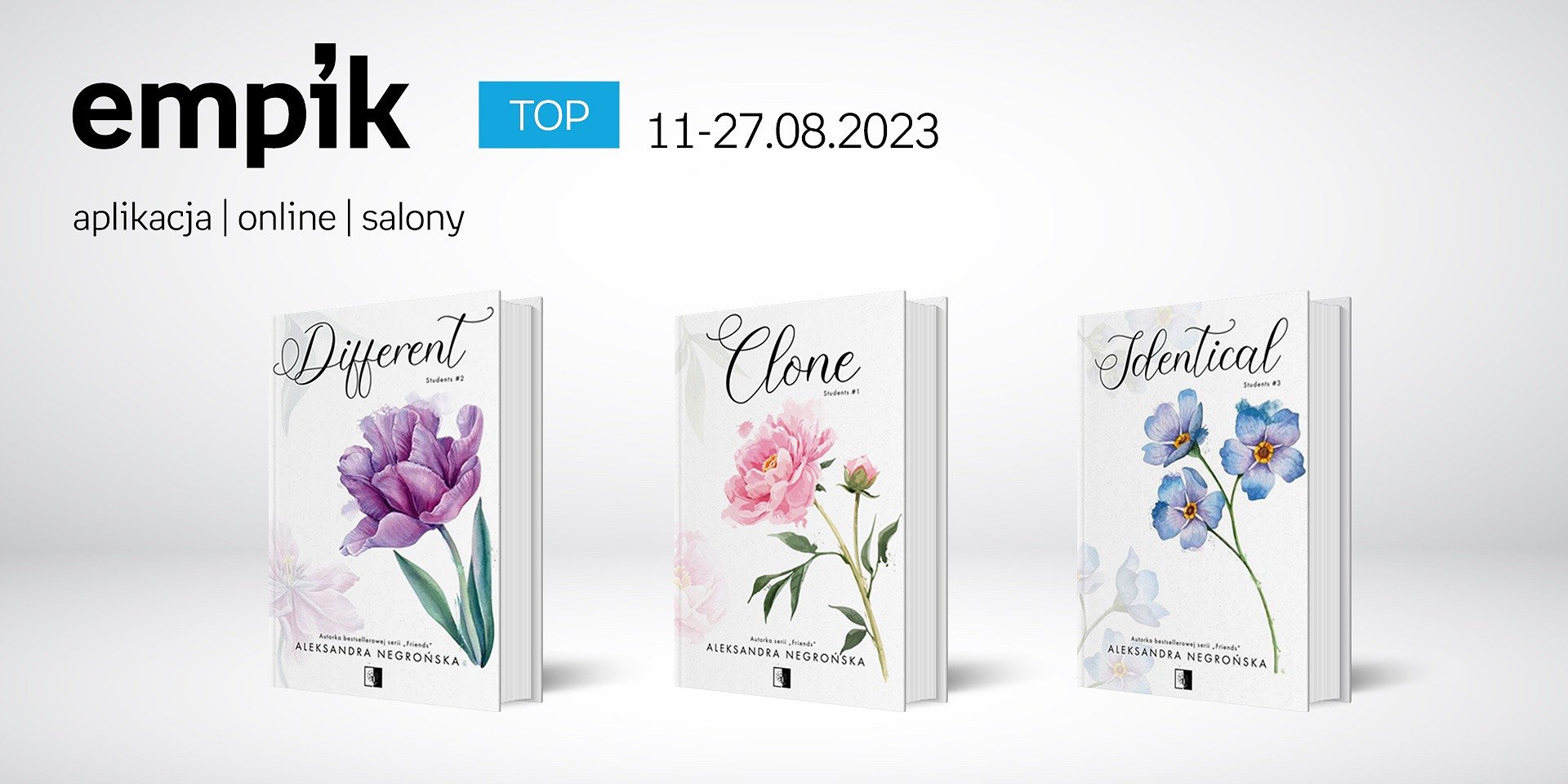 Książkowe listy bestsellerów w Empiku za okres od 11 do 27 sierpnia 2023 r.