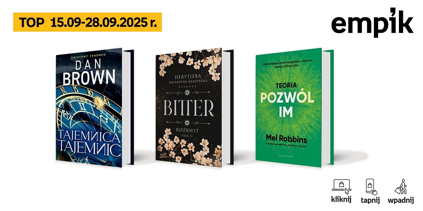 Książkowe listy bestsellerów w Empiku za okres od 15 do 28 września