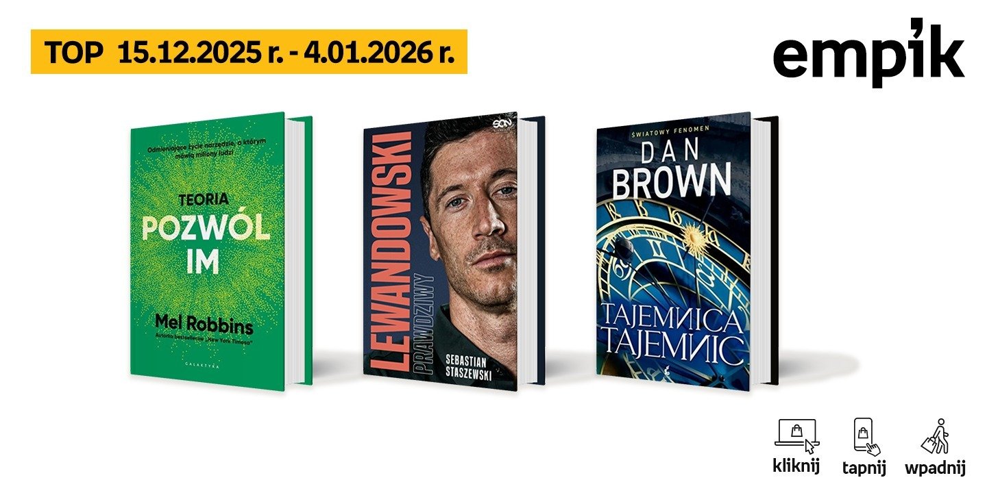 Książkowe listy bestsellerów w Empiku za okres od 15 grudnia 2025 r. do 4 stycznia 2026 r