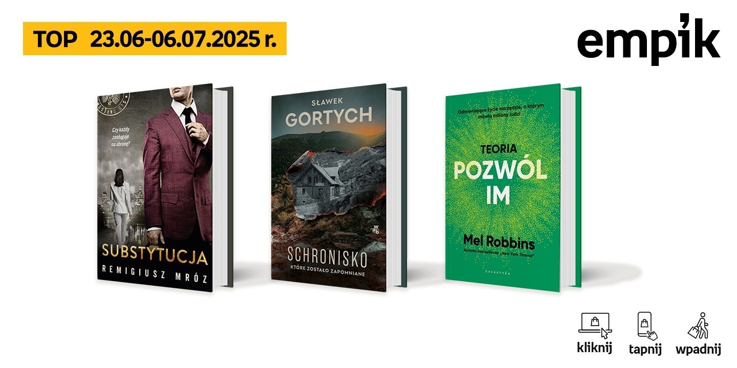 10.07.2025, 15:08 Książkowe listy bestsellerów w Empiku za okres od 23 czerwca do 6 lipca