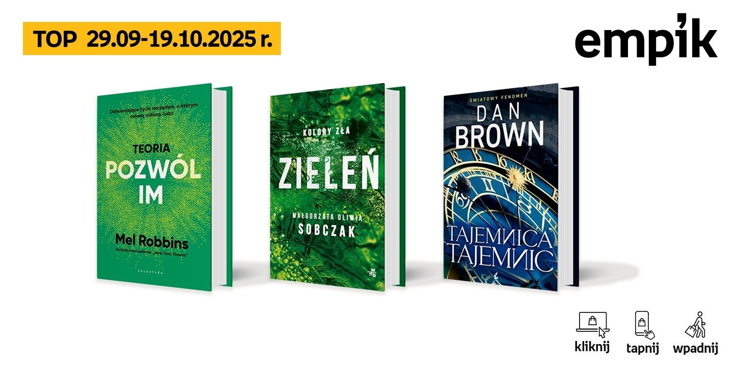 Książkowe listy bestsellerów w Empiku za okres od 29 września do 19 października