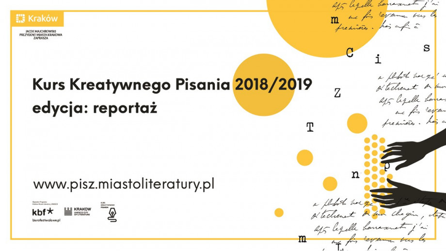 Kurs Kreatywnego Pisania Miasta Literatury UNESCO 