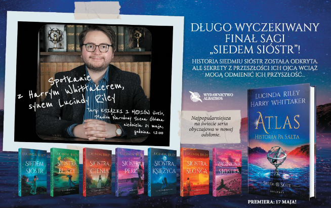 Premiera książki i wizyta w Polsce:  Lucinda Riley & Harry Whittaker Atlas.Historia Pa Salta"