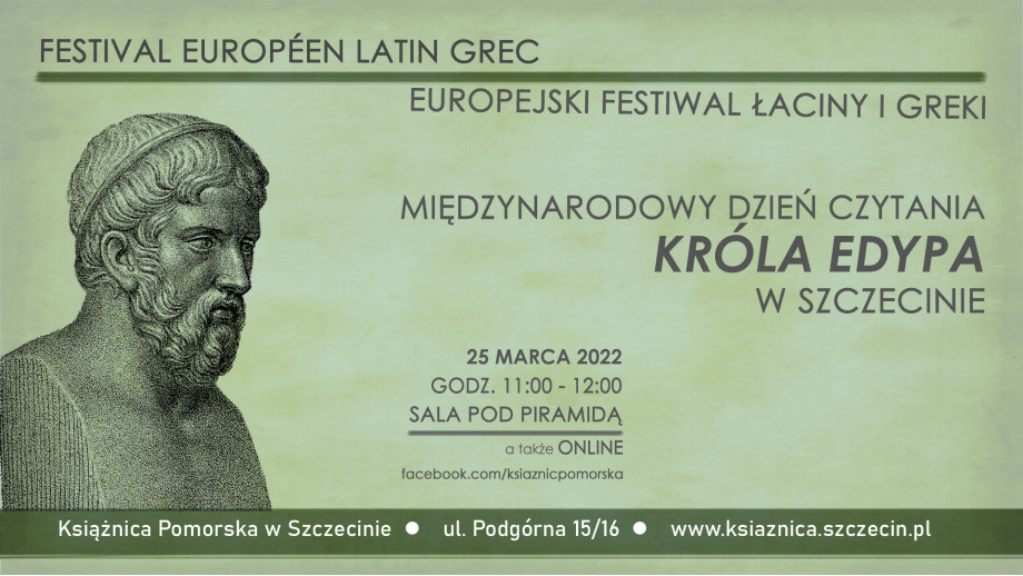 Międzynarodowe czytanie „Króla Edypa” w Książnicy Pomorskiej już 25 marca