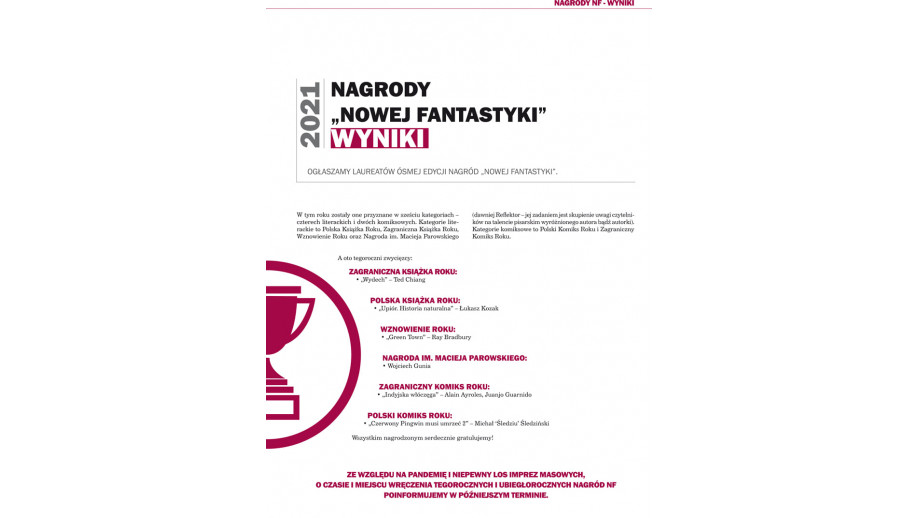 Nagrody „Nowej Fantastyki” 2021