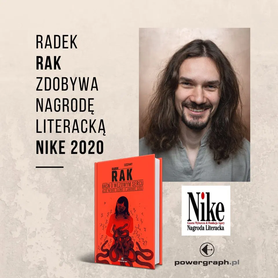 Nike 2020 dla Radka Raka za 'Baśń o wężowym sercu' 