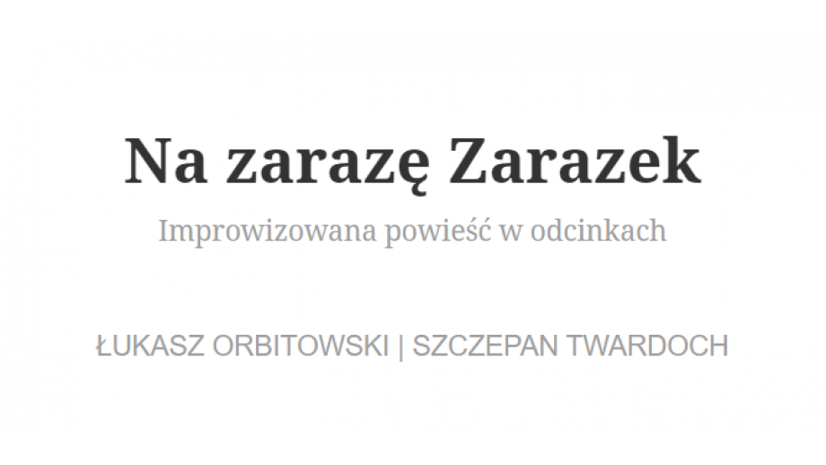 Orbitowski i Twardoch piszą powieść online