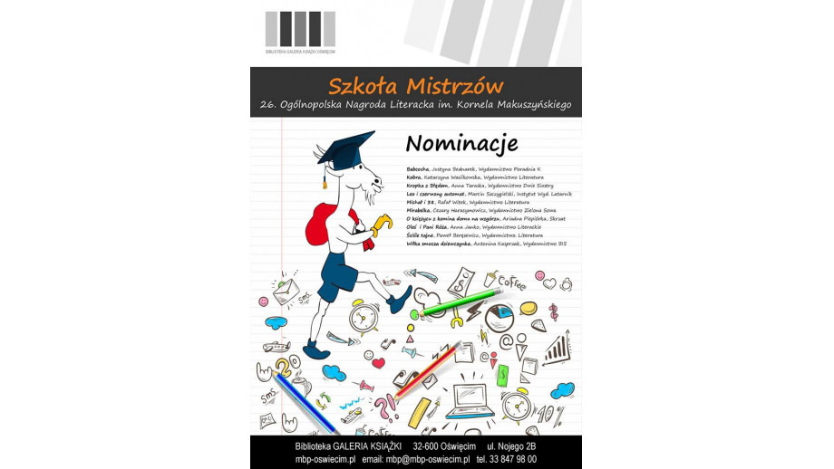 Nominowani do Nagrody Literackiej im. Kornela Makuszyńskiego