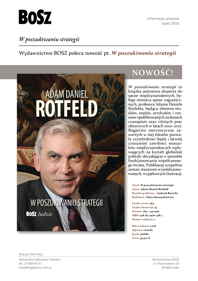 "W poszukiwaniu strategii” , Adam Daniel Rotfeld 