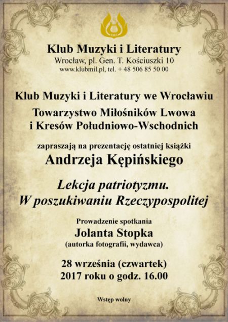 Lekcja patriotyzmu. W poszukiwaniu Rzeczypospolitej", Andrzej Kępiński