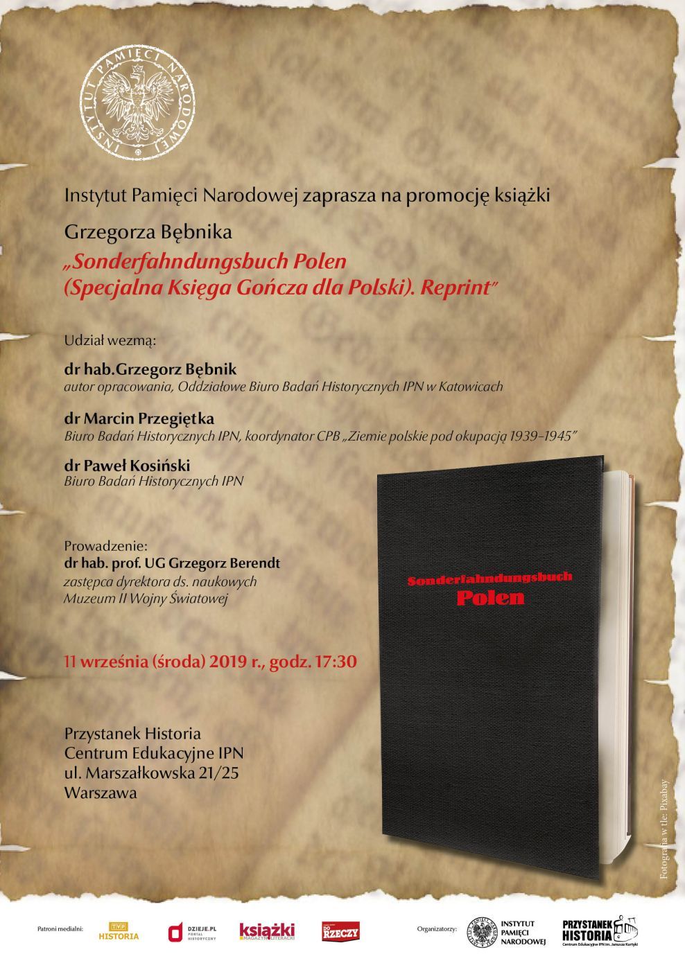 Prezentacja reprintu „Sonderfahndungsbuch Polen. Specjalna Księga Gończa dla Polski 