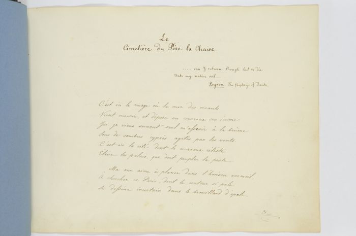 Juliusz Słowacki, "Le Cimetiere du Pere la Chaise",