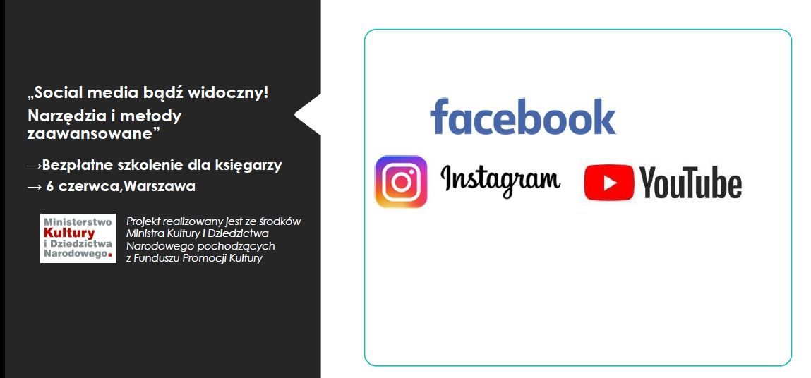 „Social media bądź widoczny!" – bezpłatne szkolenie dla księgarzy