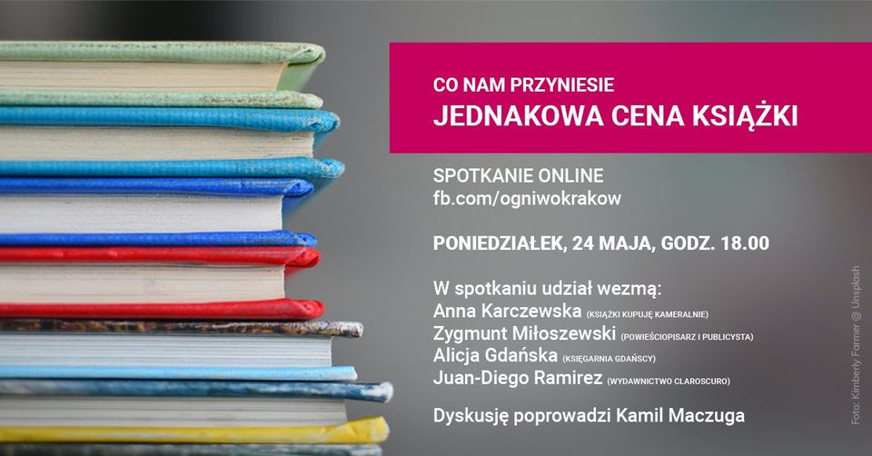 Spotkanie „Co nam przyniesie jednakowa cena książki?”  online