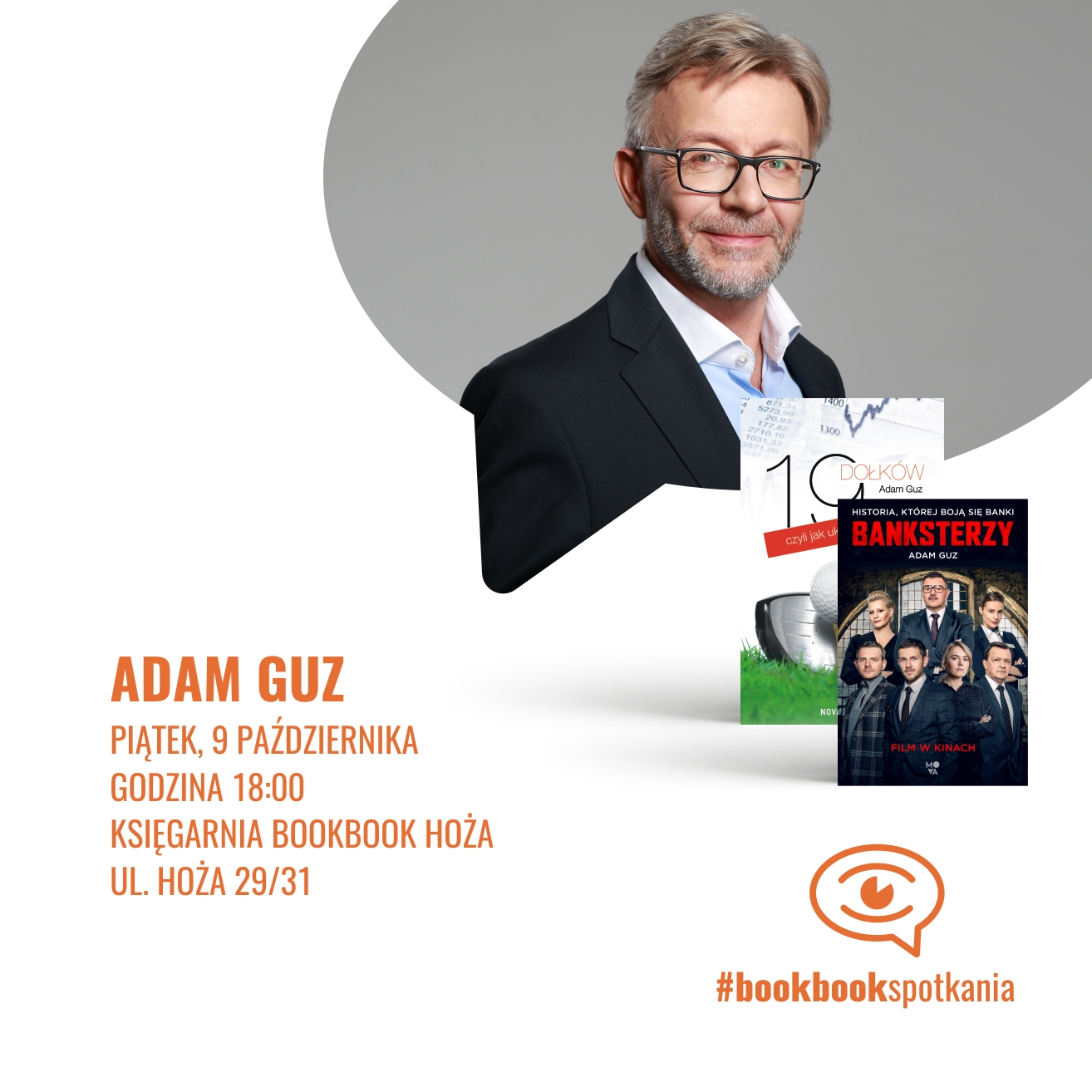 Spotkanie z Adamem Guzem w BookBook Hoża