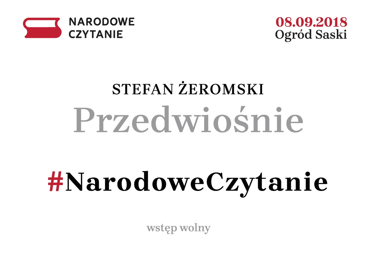 Narodowe Czytanie, "Przedwiośnie",  Stefan Żeromski,  Ogród Saski, Strefa Dzieci 