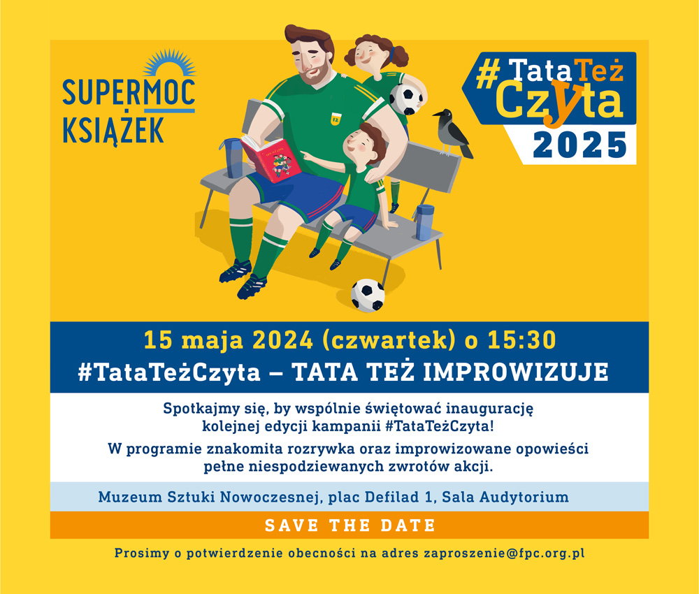 TataTeżCzyta2025 - zapowiedź kampanii w Światowy Dzień Książki