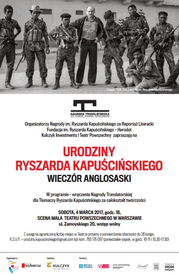 85 rocznica urodzin, Ryszard Kapuściński 