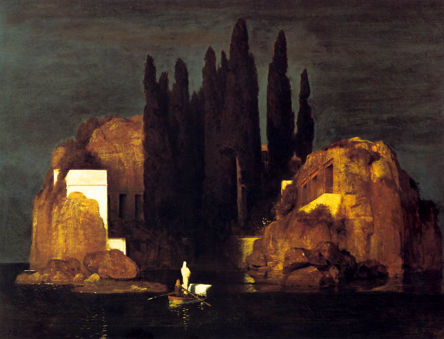 Wirtualne muzeum Tadeusza Różewicza - *Arnold Böcklin, Wyspa umarłych I., 1880
