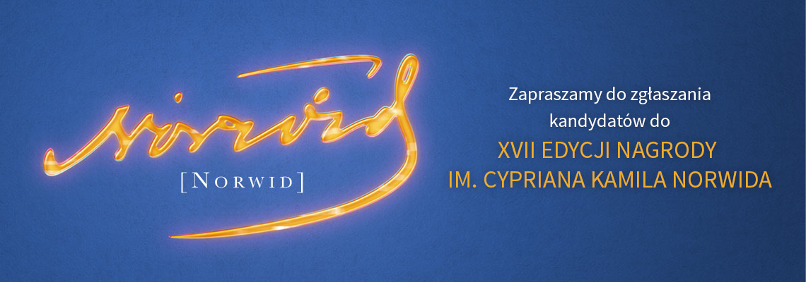 XVII edycja,  Nagroda im. Cypriana Kamila Norwida,