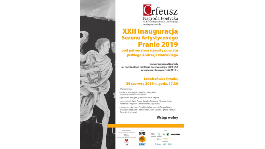 XXII Inauguracja Sezonu Artystycznego i wręczenie Nagrody im. K. I. Gałczyńskiego ORFEUSZ 