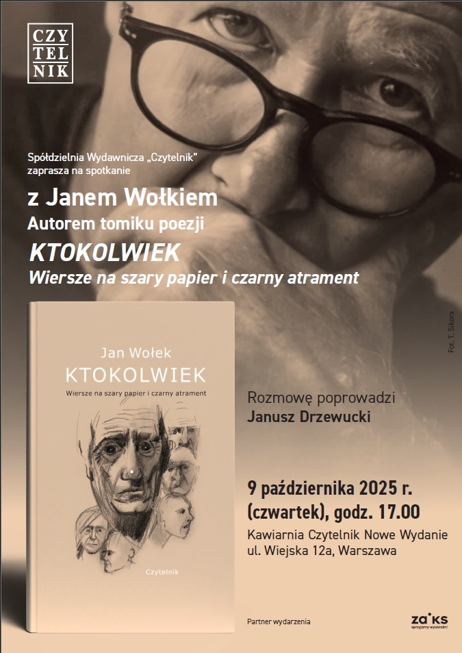 Zaproszenie na spotkanie z Janem Wołkiem 09.10.2025 (czwartek)